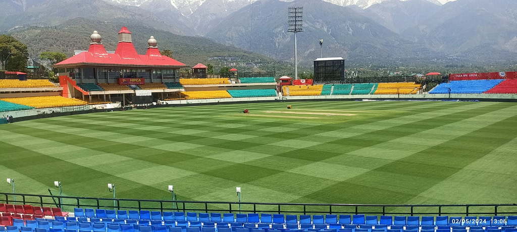 Dharamshala outfield from the stadium stands