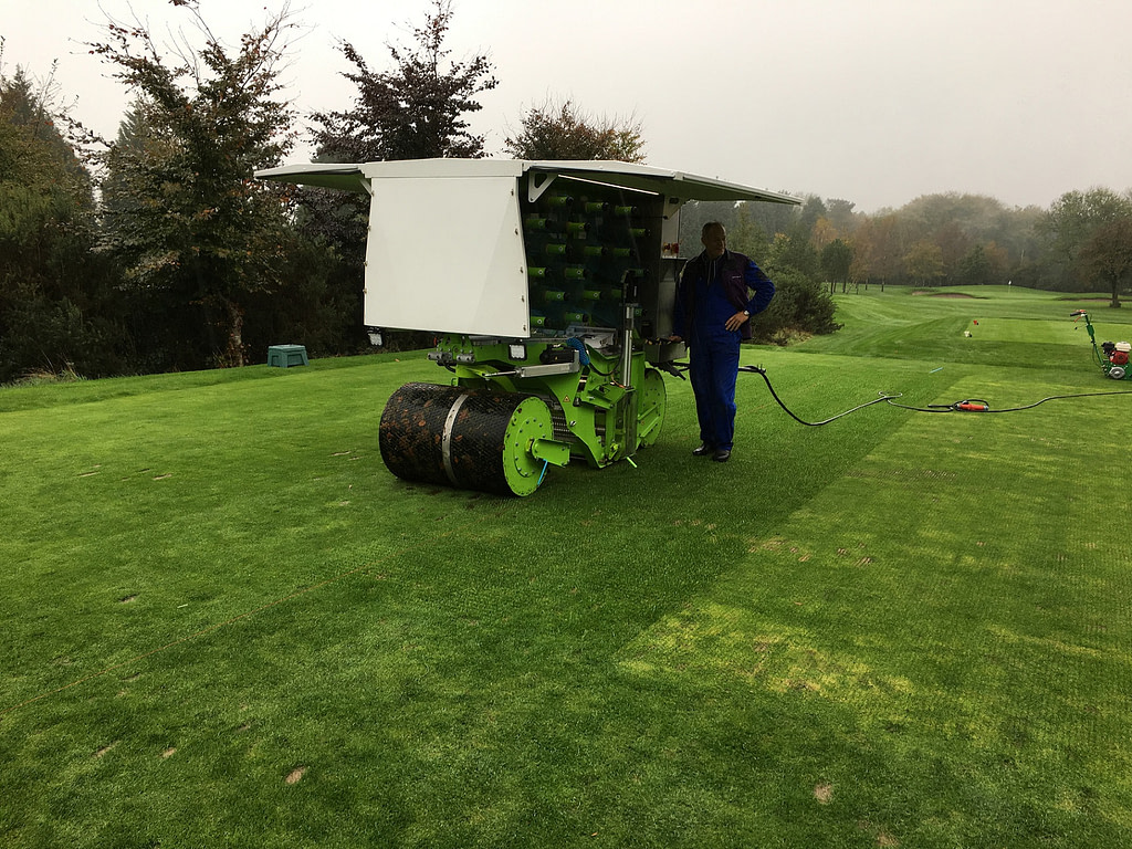 Our SISGrass Universal machine in action 
