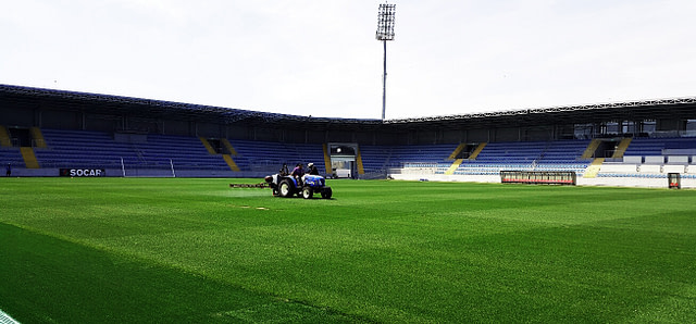 Dalga Arena in Baku, synthetic pitch, artificial turf, SIS Pitches, Azerbaijan
