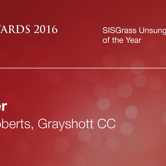 IOG award, GRAYSHOTT’S VOLUNTEER CRICKET GROUNDSMAN, unsung hero, SISGrass