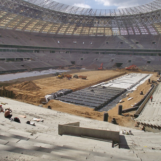 Russia at Luzhniki Stadium, 2018 World Cup, SISGrass, hybrid technology, SISAir, reinforced natural turf pitch, SIS Pitches