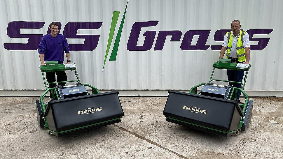 SIS Pitches and Dennis Mowers with electric pitch mowers