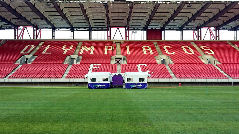 GEORGIOS KARAISKAKIS STADIUM, SISGRASS TECHNOLOGY, Olympiacos FC, Europa League, SISGrass, hybrid pitch