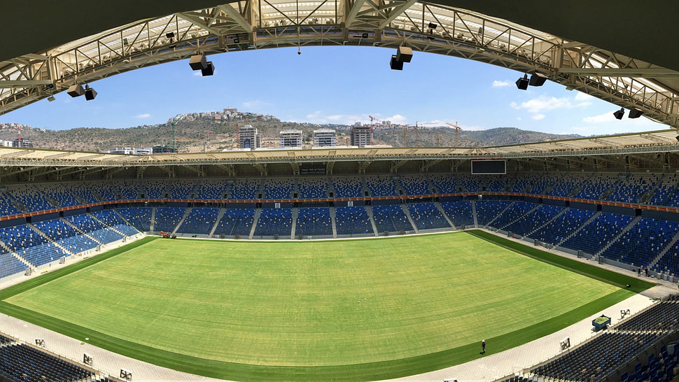 Sammy Ofer Stadium, Haifa International Stadium, SISGrass, Hybrid grass, synthetic pitch surrounds